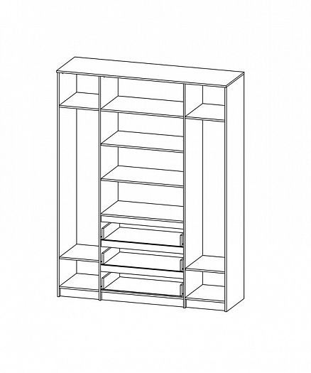 Шкаф распашной "Мори" МШ1600.1 - схема