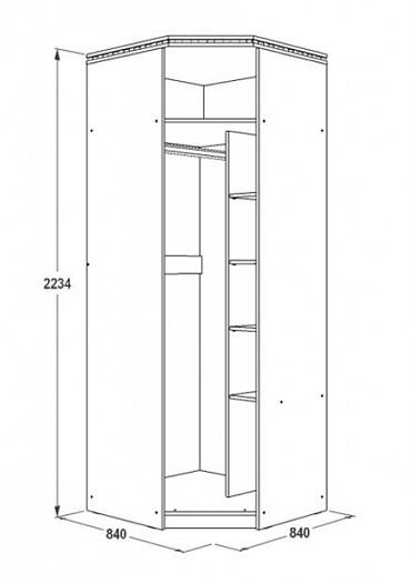 Шкаф угловой "Ольга-13" - Схема