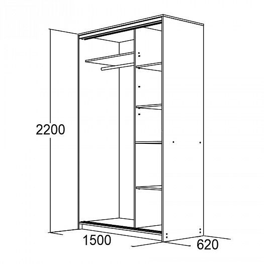 Шкаф-купе "Мираж-15.1" - Схема