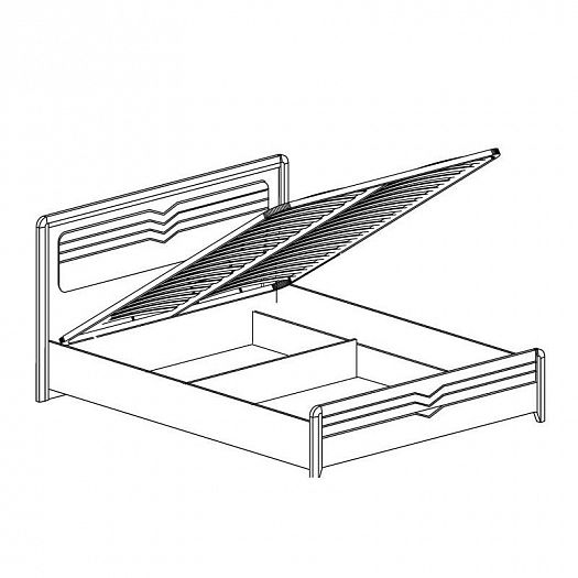 Кровать 1600 мм "Фьорд" №156 с подъемным механизмом - Кровать 1600 мм "Фьорд" №156  с подъемным меха