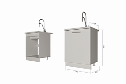 Модуль под мойку "Латте" Арт. ММ 60 (без столешницы)