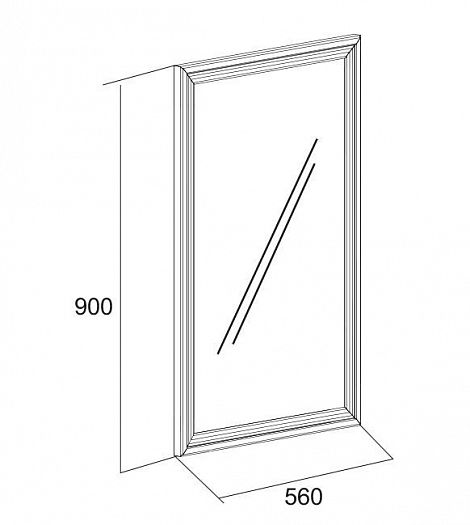 Зеркало навесное 86 "Paola" - Схема