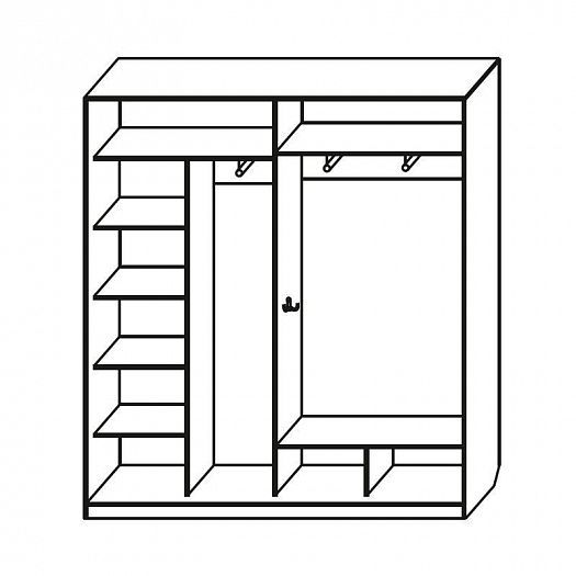 Шкаф-купе "Светлана" - Стандартное внутреннее наполнение