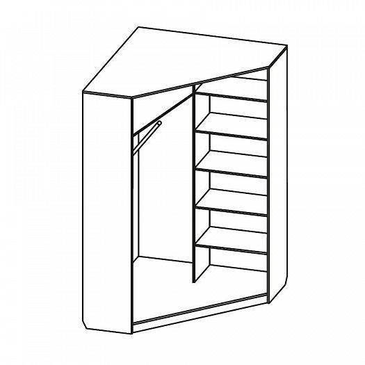 Шкаф-купе "Елена" угловой - Стандартное внутреннее наполнение
