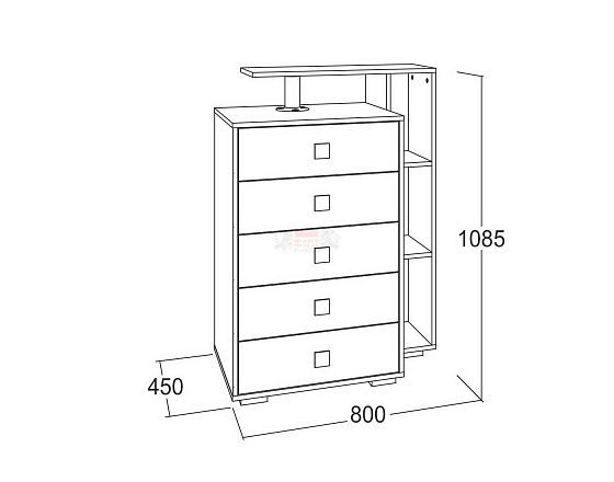 Комод "Ольга-17" - Схема