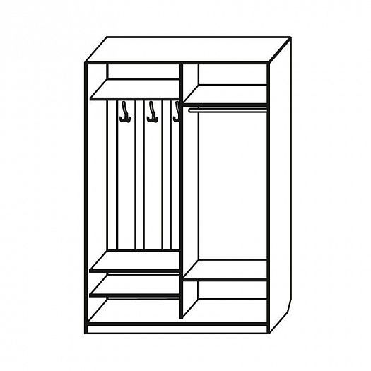Шкаф-купе "Ирина" 1500 мм - Стандартное внутреннее наполнение