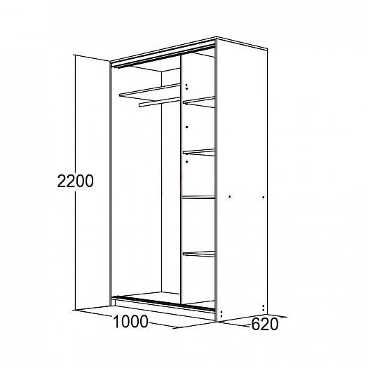 Шкаф-купе "Мираж-10.2" -  Схема наполнения
