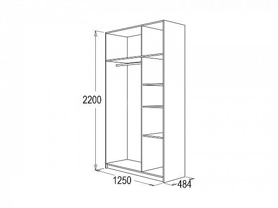 Шкаф распашной для одежды и белья "Флагман-2", схема