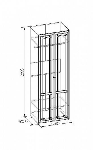 Шкаф для одежды 62 "Sherlock" (Шерлок) - Схема