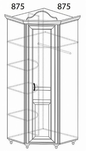 Шкаф угловой "Алиса" №562 - Схема