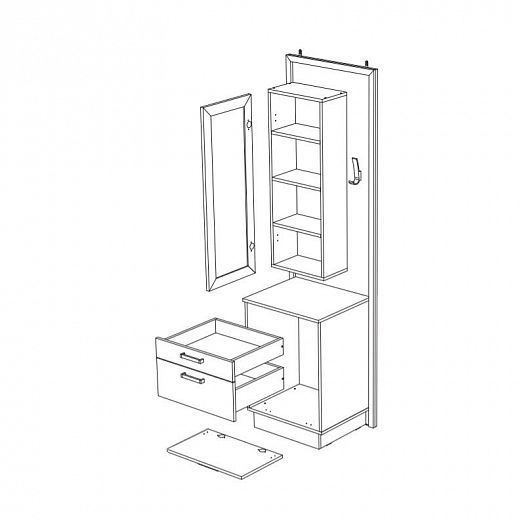 Тумба с зеркалом "Амели" - Схема