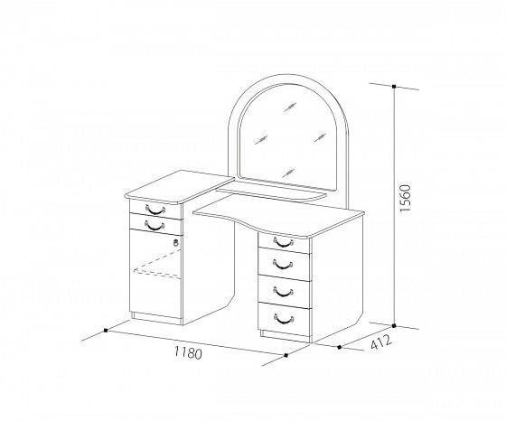 Стол туалетный "Ивушка-5" №5 - Схема