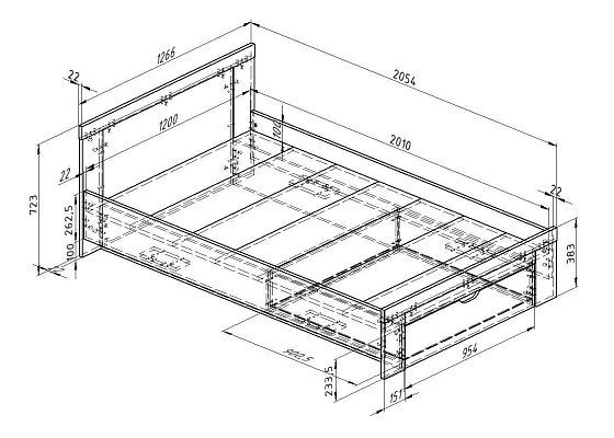 Кровать "Дельта-Сильвер" 19.2 - Схема