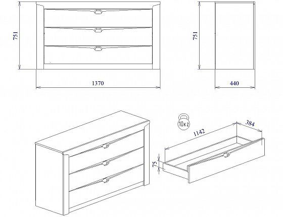 Комод "Гарда Prime" Арт. 12403 - схема