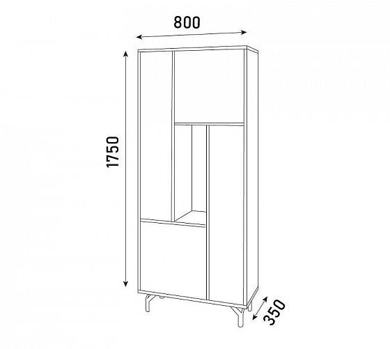 Шкаф распашной "Лабиринт" 800 мм - схема