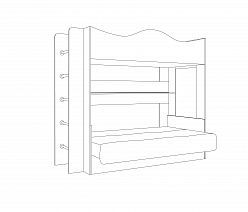 Кровать двухъярусная "Сити" с диваном