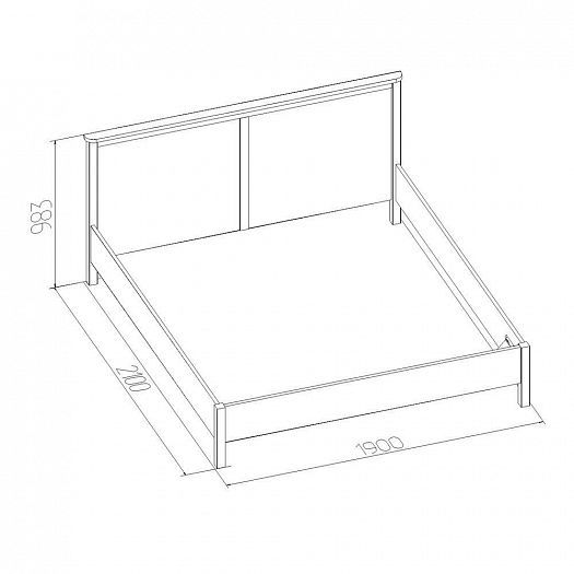Кровать (1800 мм) "Шерлок" №41 - Кровать (1800) №41 Шерлок, размеры