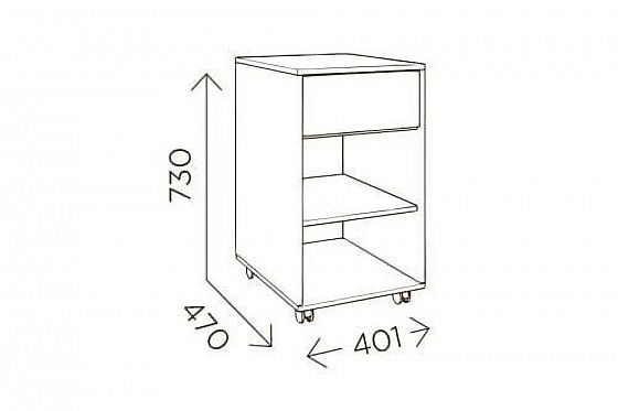 Тумба выкатная "Доминик" М20 - Размеры